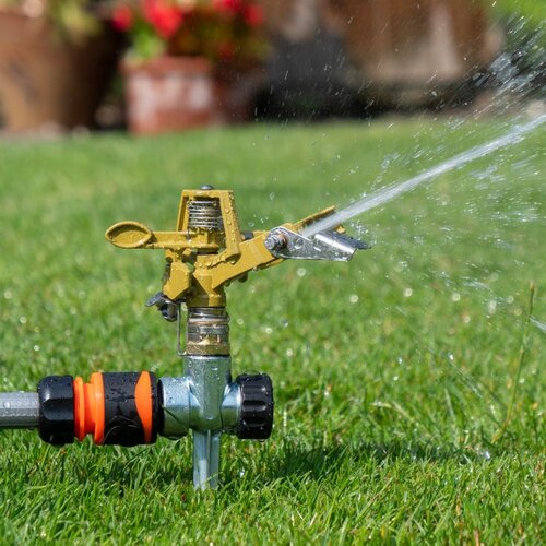 Sprinkler 1pc Automatic Sprinklers Heads Garden System Adjustable Pulsating Mist Lawn Zinc Alloy Irrigation Degree Rain Gun