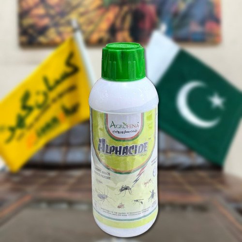 Alphacide 10sc 1Liter Agrofena Alpha Cypermethrin For Mosquitoes, House Flies, Pissu, Sand Flies, Ants, Bed Bugs, Cockroaches, Termites And Dengue Approved by WHO ( World Health Organization of UNO ) Alpha cide