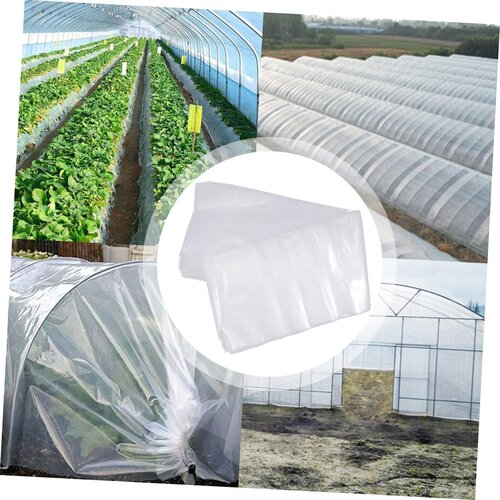 Low Tunnel Film plastic covering for winter ice rink liner plastic sheeting heavy duty greenhouse plastic transparency film Garden Cover white rainproof Waterproof membrane white/transparent 10 to 12 feet