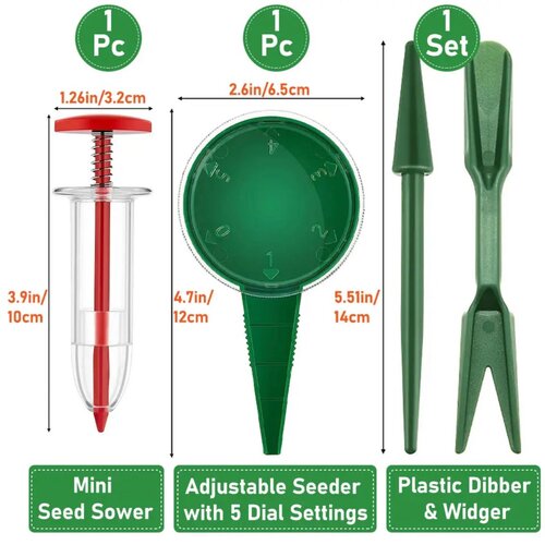 Mini Seeder Soewr 1 Set Mini Sowing Seed Dispenser Sower Seed Spreader Garden Planter Hand Seeder Tool Manual Flower Hand Vegetables Etc