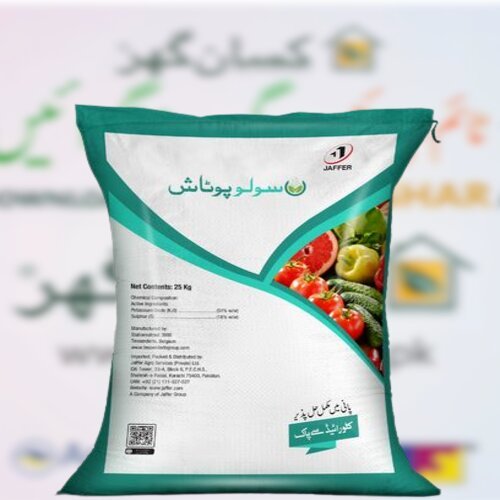 Solu Potash 25kg Jaffer Agro Services Sop Sulphate Of Potash Chloride Free Solo Potash also Foliar Potash solopotash solupotash