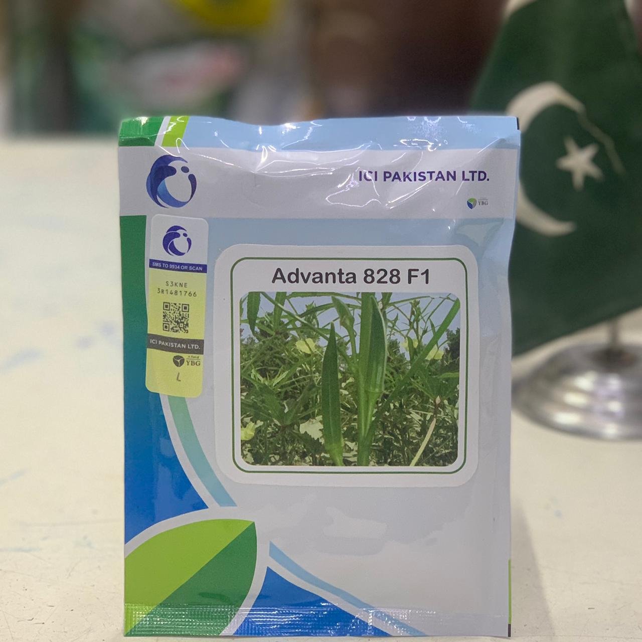 Okra Advanta 828 F1 Ici Pakistan Bhindi Seed 100gm Vegetable Hybrid Seed Lady Finger Seed LCI